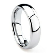 Andrea Jewelers Tungsten Carbide Men's Plain Dome Wedding Band Ring Sz 10.0
